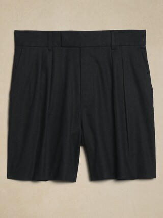 Linen-Cotton Trouser Short | Banana Republic Factory