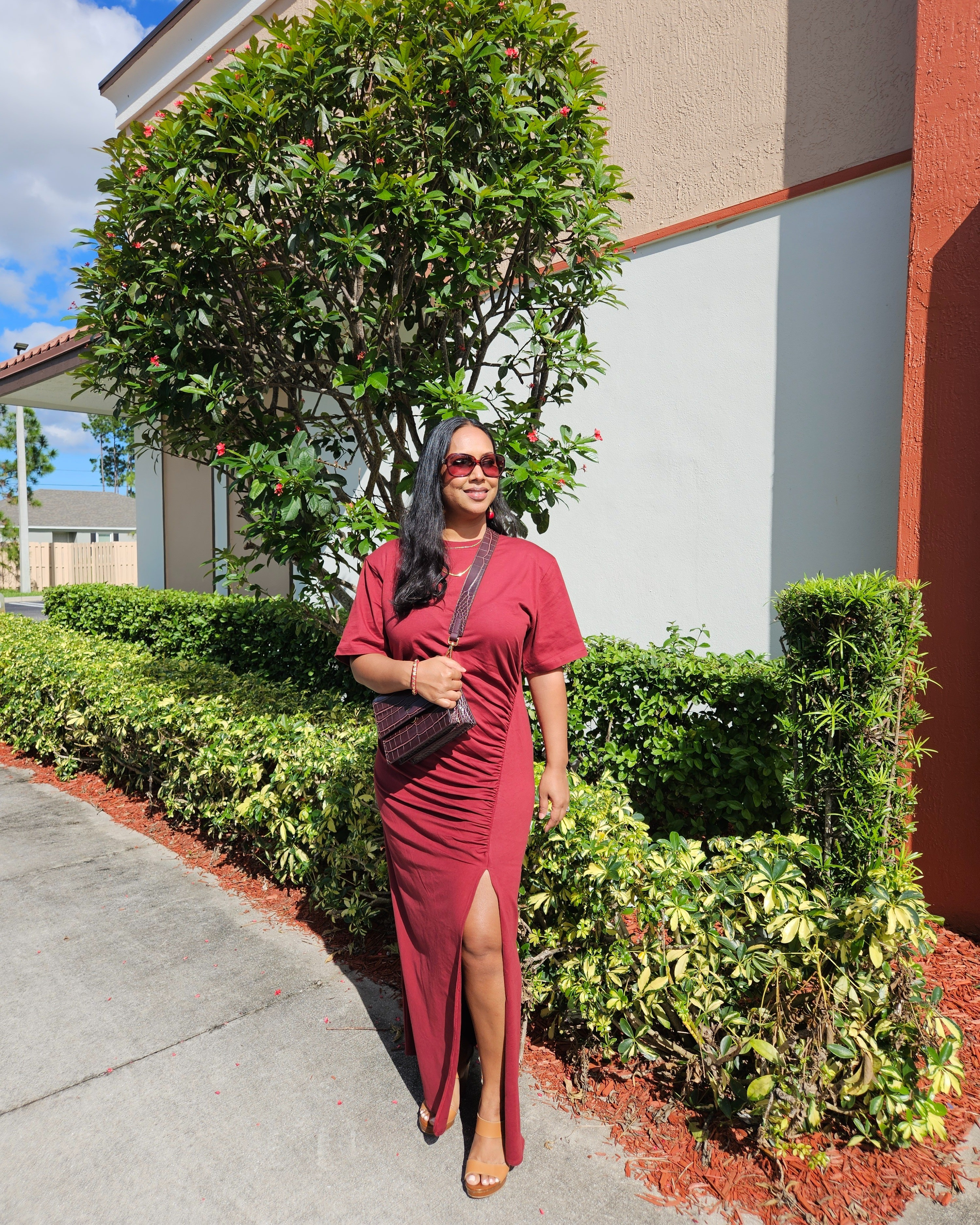 Dress is available in black and 40% off. Wearing size medium. Crossbody is 30% off! 

#LTKOver40 #LTKSaleAlert #LTKPetite