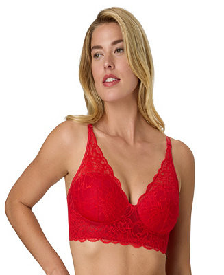 Women's Pure Comfort Lace & Mesh Longline Wireless Bralette DM1188 | Macy's