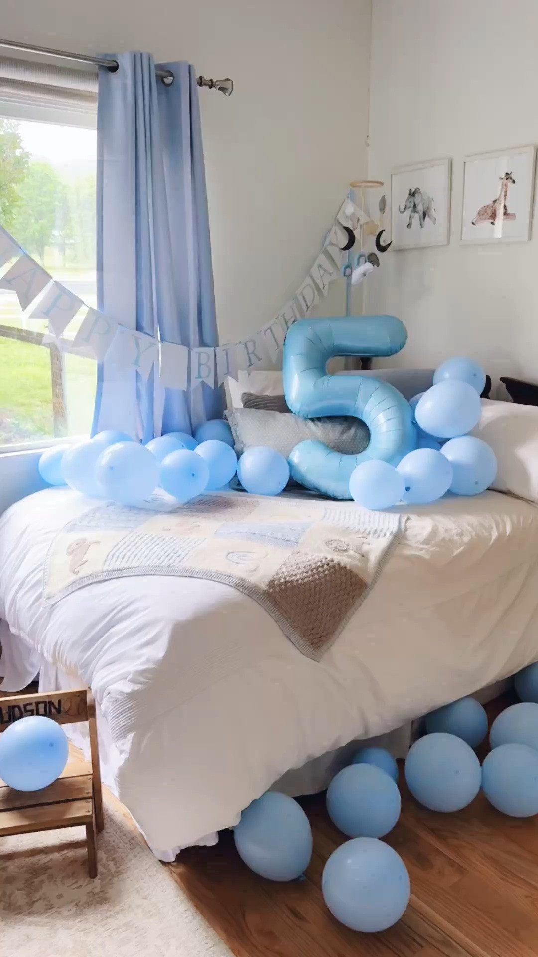 Started our sweet Judson’s birthday 🎂 morning off with our favorite tradition 🫶🏽 - balloons 🎈 in bed 🛌 ofcourse!!! 🥳🩵🎉🎁 There’s nothing I love more than making birthdays oh so magical 🪄 for my babies?! 👶🏼😍