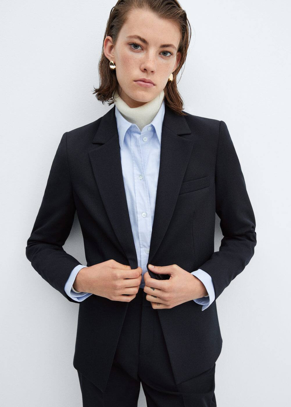 Fitted suit blazer | MANGO (US)