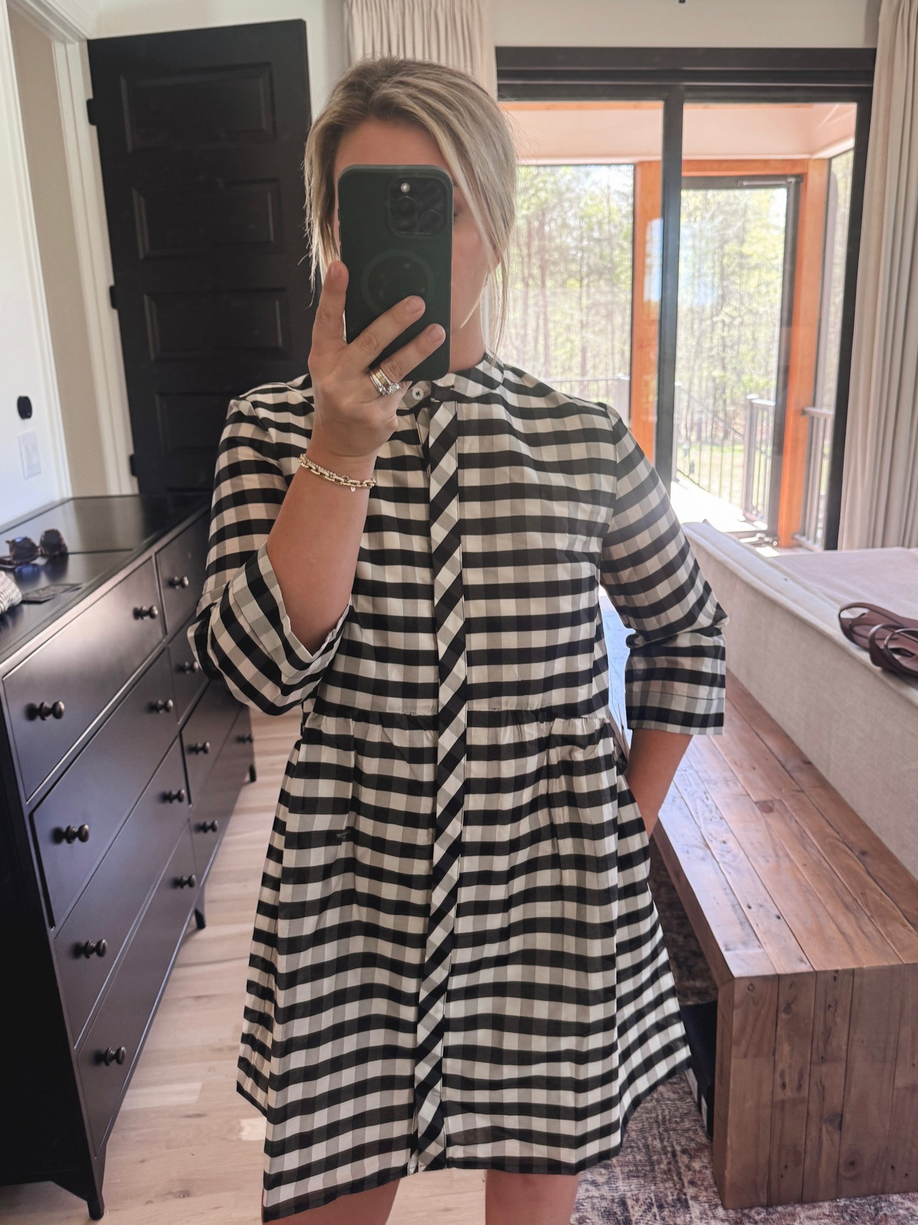 Checked shirt dress 

 #LTKootd #LTKSeasonal