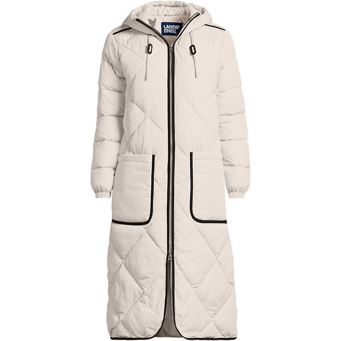 Women's FeatherFree Insulated Diamond Quilted Maxi Coat | Lands' End (US)
