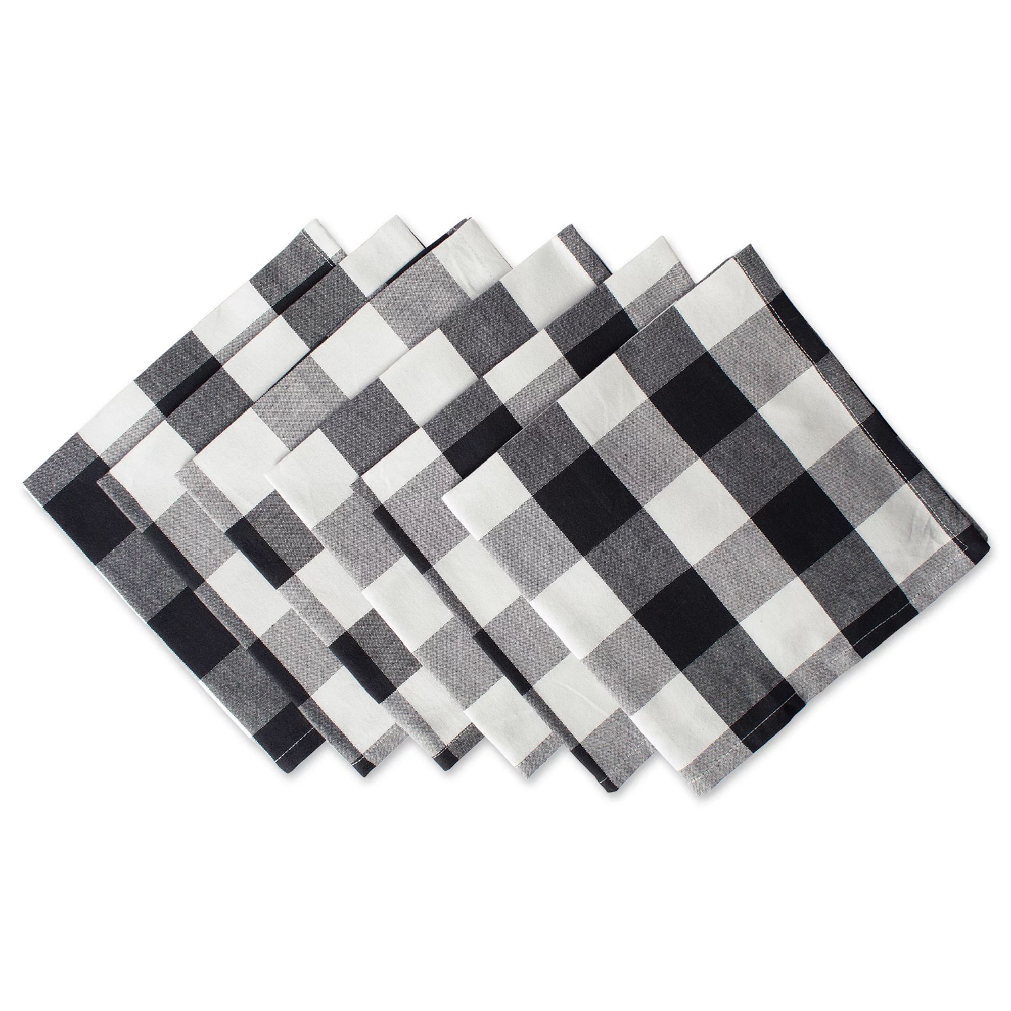 DII Buffalo Check Kitchen Napkin Set, Set of 6, 20"x20", 100% Cotton, Multiple Colors - Walmart.c... | Walmart (US)