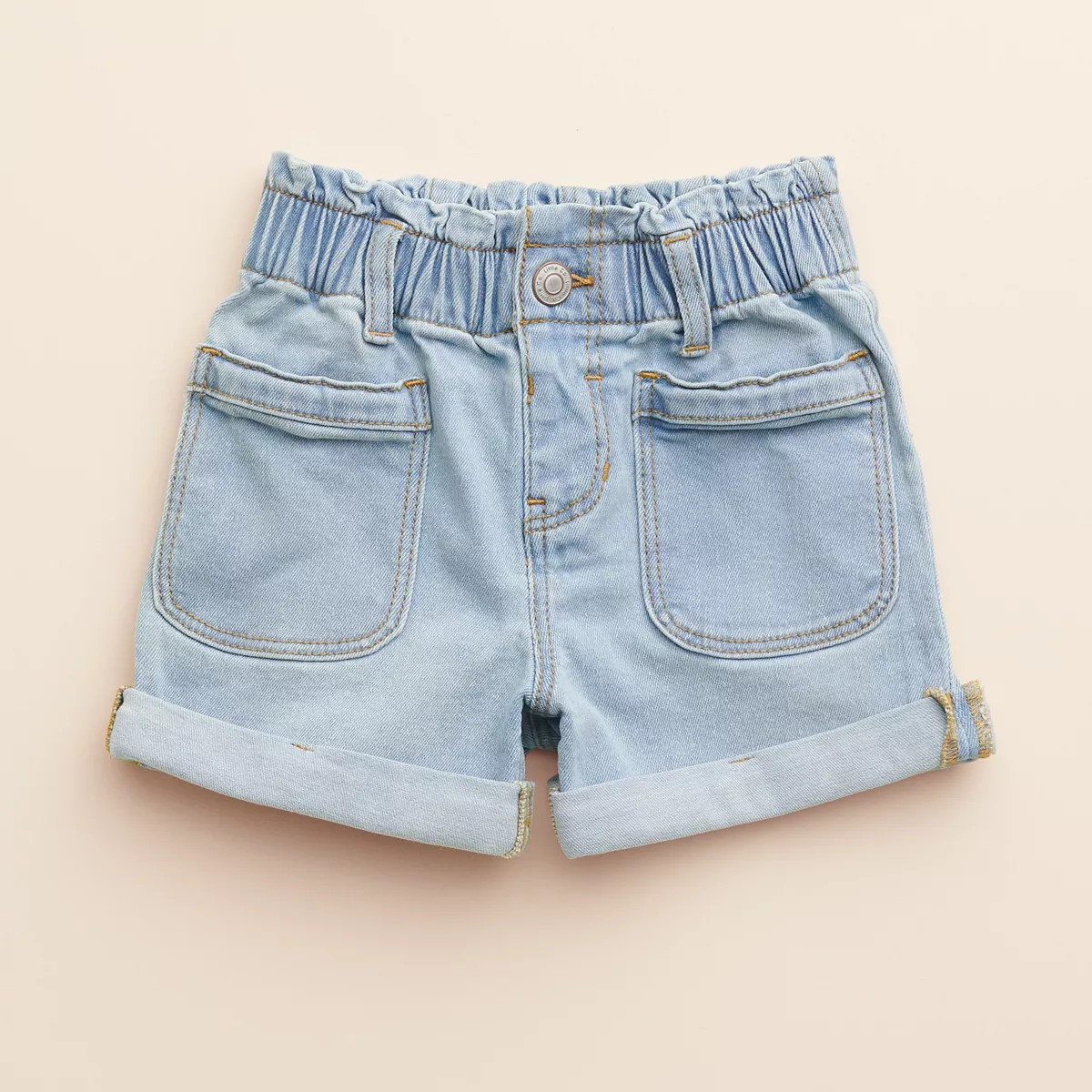 Baby & Toddler Girl Little Co. by Lauren Conrad Paper-Bag Waist Denim Shorts | Kohl's