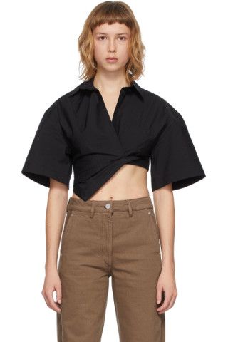 Jacquemus - Black 'La Chemise Capri' Short Sleeve Shirt | SSENSE