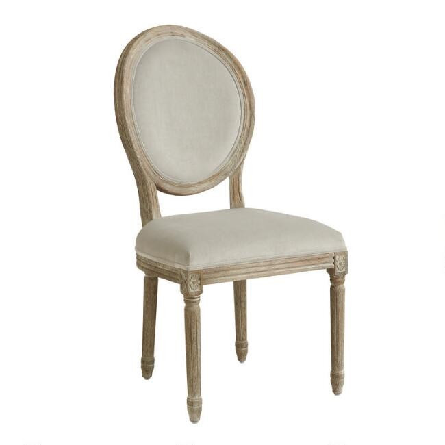 Round Back Paige Upholstered Dining Chair Set of 2 | World Market