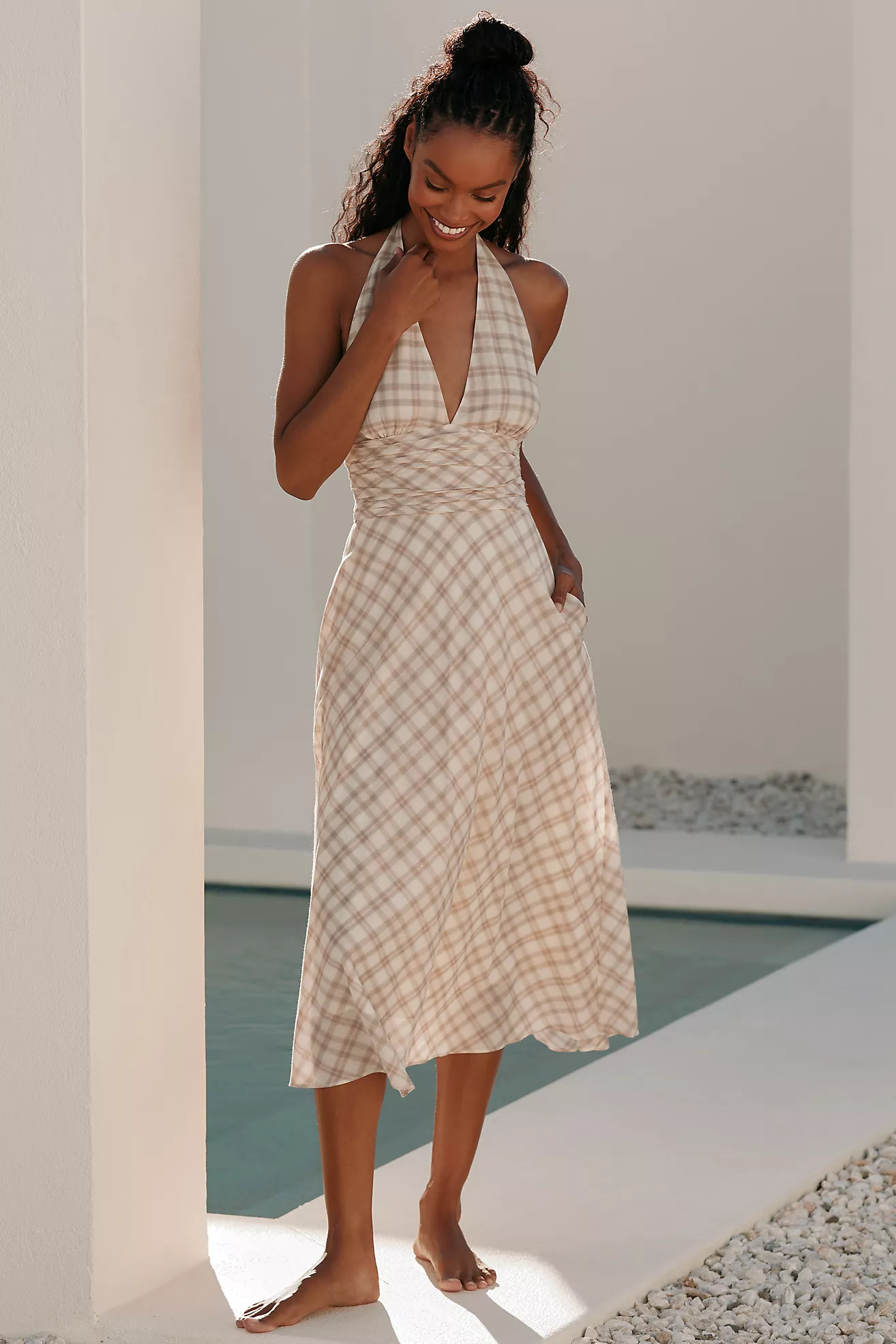 Sundays Morris Halter A-Line Midi Dress | Anthropologie (US)