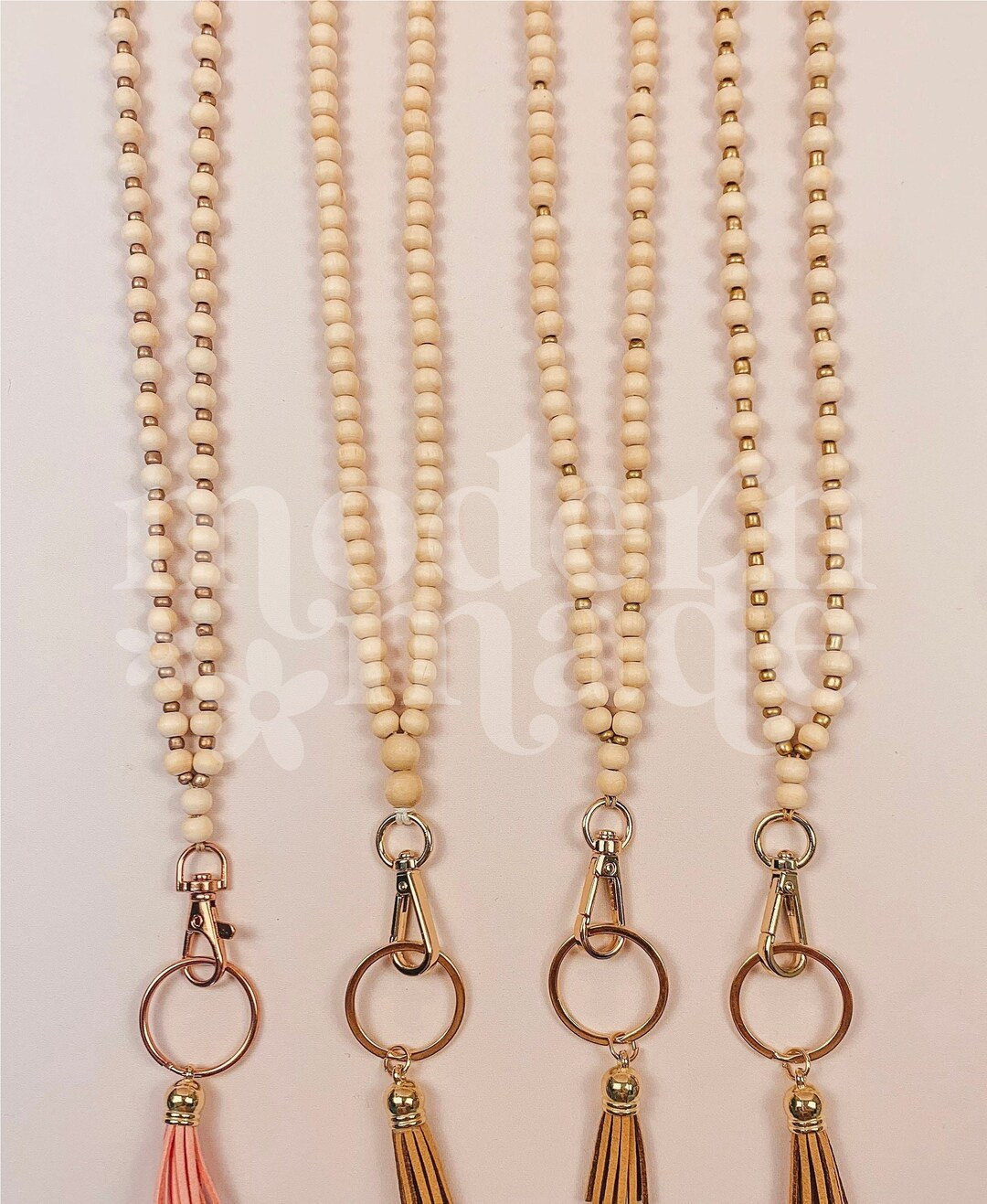 Teacher Lanyard, Wood Lanyard, Bead Lanyard, Wood Beads, Boho Teacher, Badge Holder, Beaded Lanya... | Etsy (US)