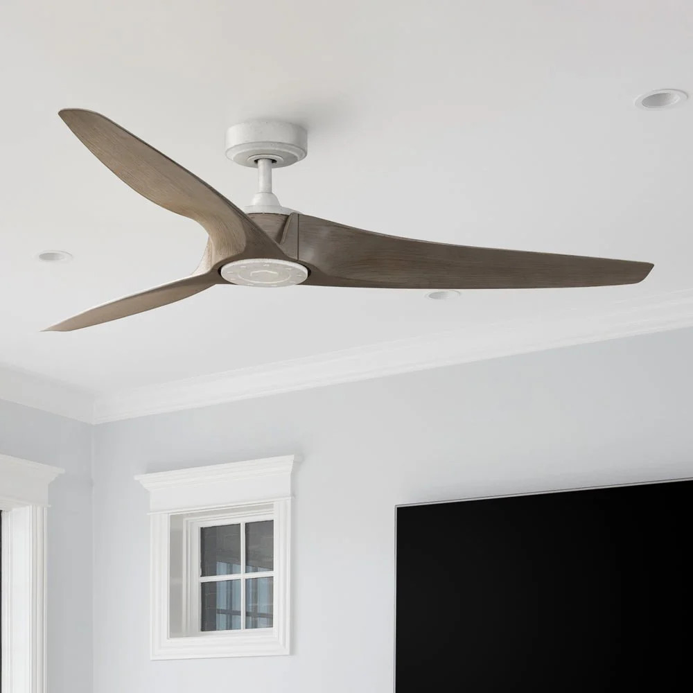 UHP9460 Minimalist Indoor Ceiling Fan, 11-1/4''H x 60"W x 60''D, Cottage White Finish, Townsville... | Urban Ambiance, Inc.