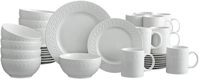 Pfaltzgraff Sylvia Dinnerware Set, 32 Piece, White | Amazon (US)