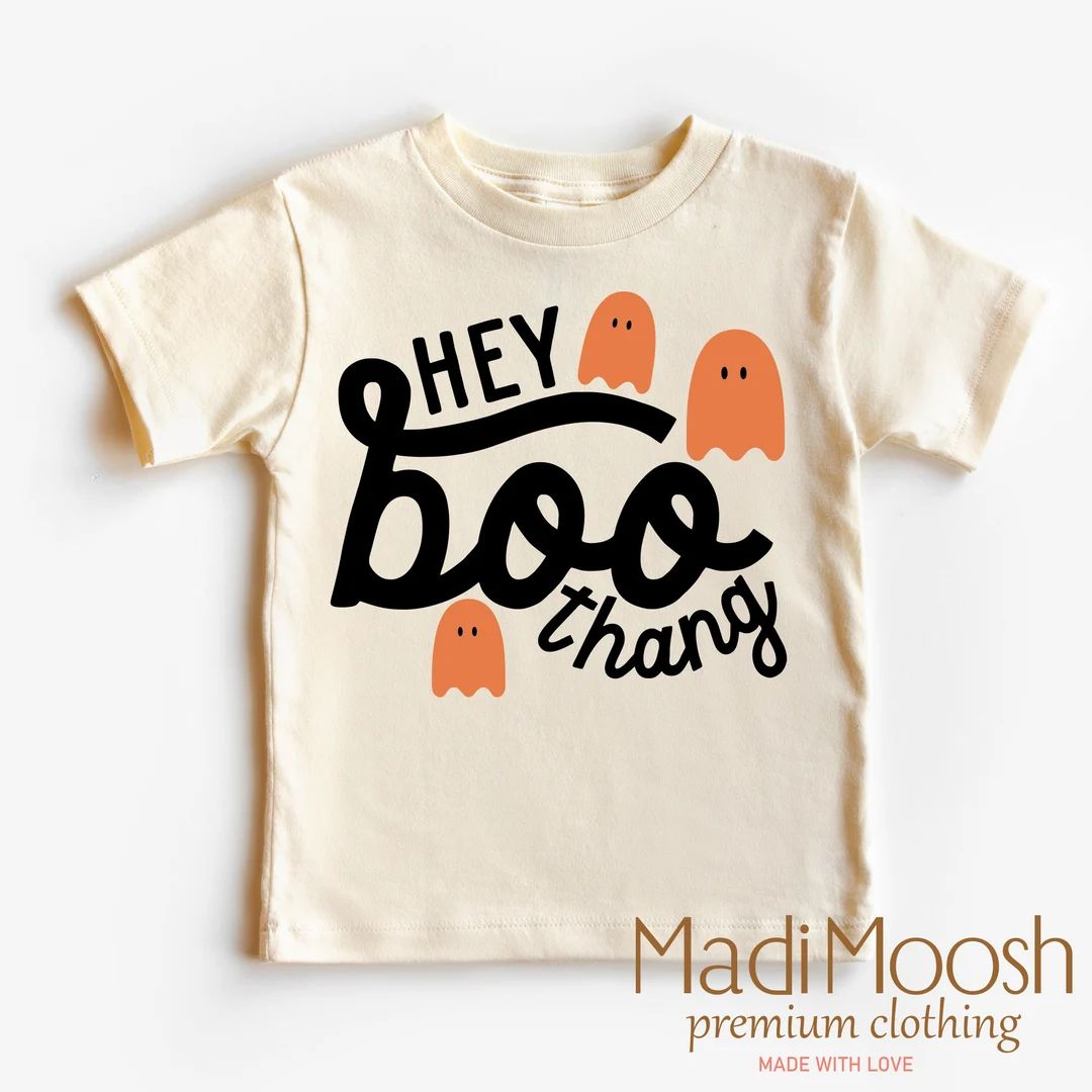 Hey Boo Thang Toddler Shirt Halloween Kids Shirt Natural - Etsy | Etsy (US)