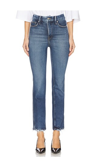 Good American Good Curve Straight Jeans in Blue. - size 0 | Revolve Clothing (Global)