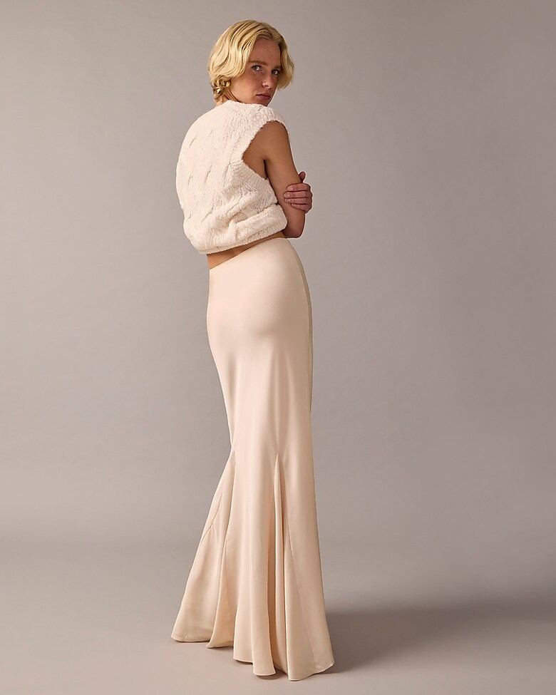 Collection drapey slip skirt in featherweight satin | J. Crew US