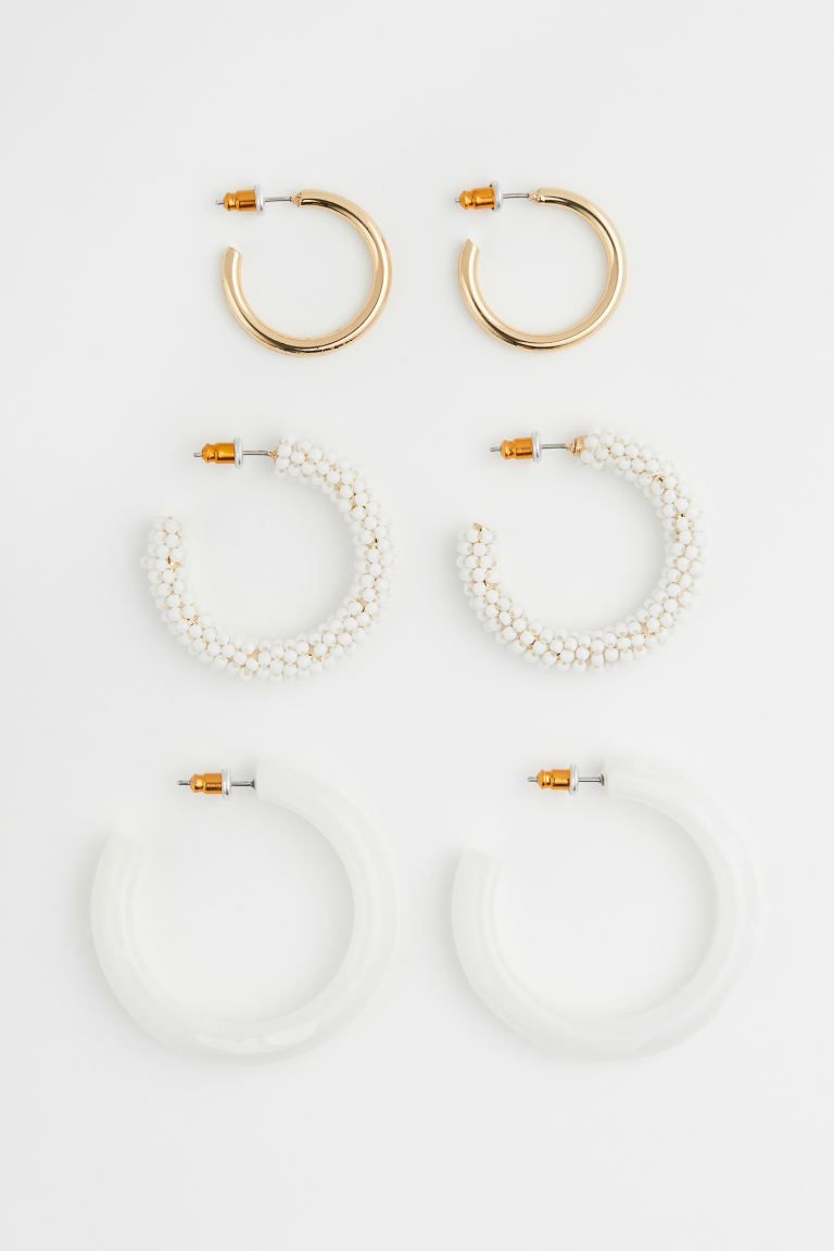 3 Pairs Hoop Earrings | H&M (US + CA)