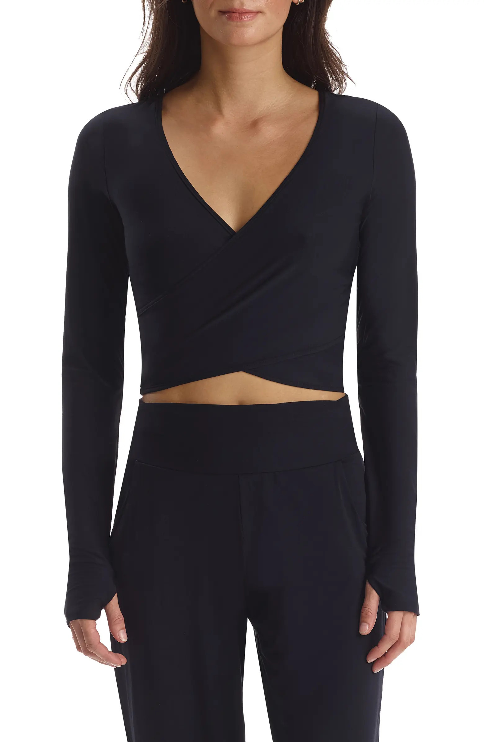 Butter Thumbhole Faux Wrap Top | Nordstrom Rack