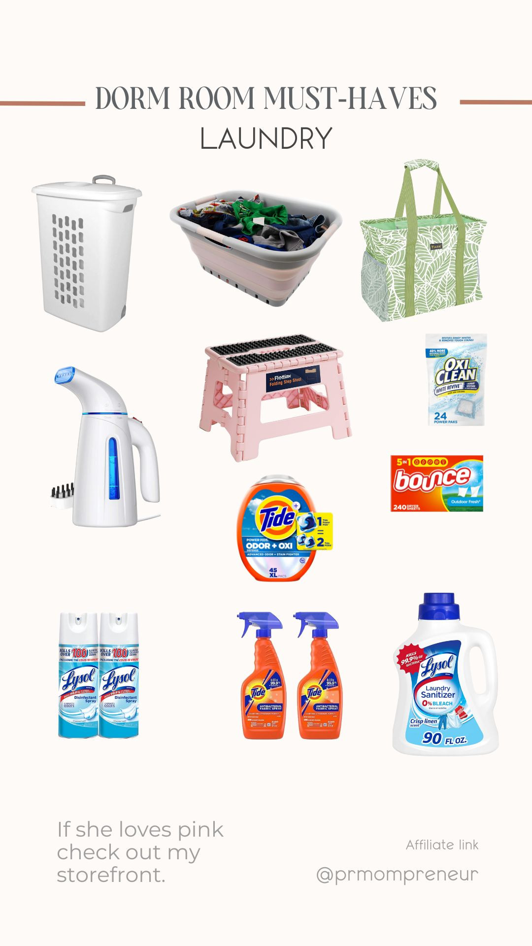 From pop-up baskets to detergent pods, these are the laundry basics every college kid actually needs.

#CollegeLaundry #DormEssentials #LaundryDay #BackToCollege #DormChecklist #CollegeMoveIn #LTKBackToSchool #DormHacks #LTKFinds

 

 #LTKSeasonal #LTKHome #LTKFamily
