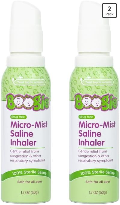 Boogie Micro-Mist Saline Inhaler Refill, Baby Nose Congestion Relief, Nasal Spray for Kids, Pedia... | Amazon (US)