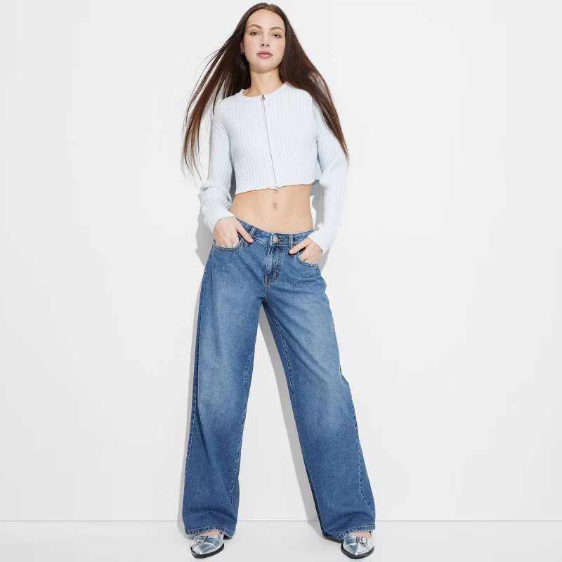 Women's Low-Rise Wide Leg Baggy Jeans - Wild Fable™ | Target