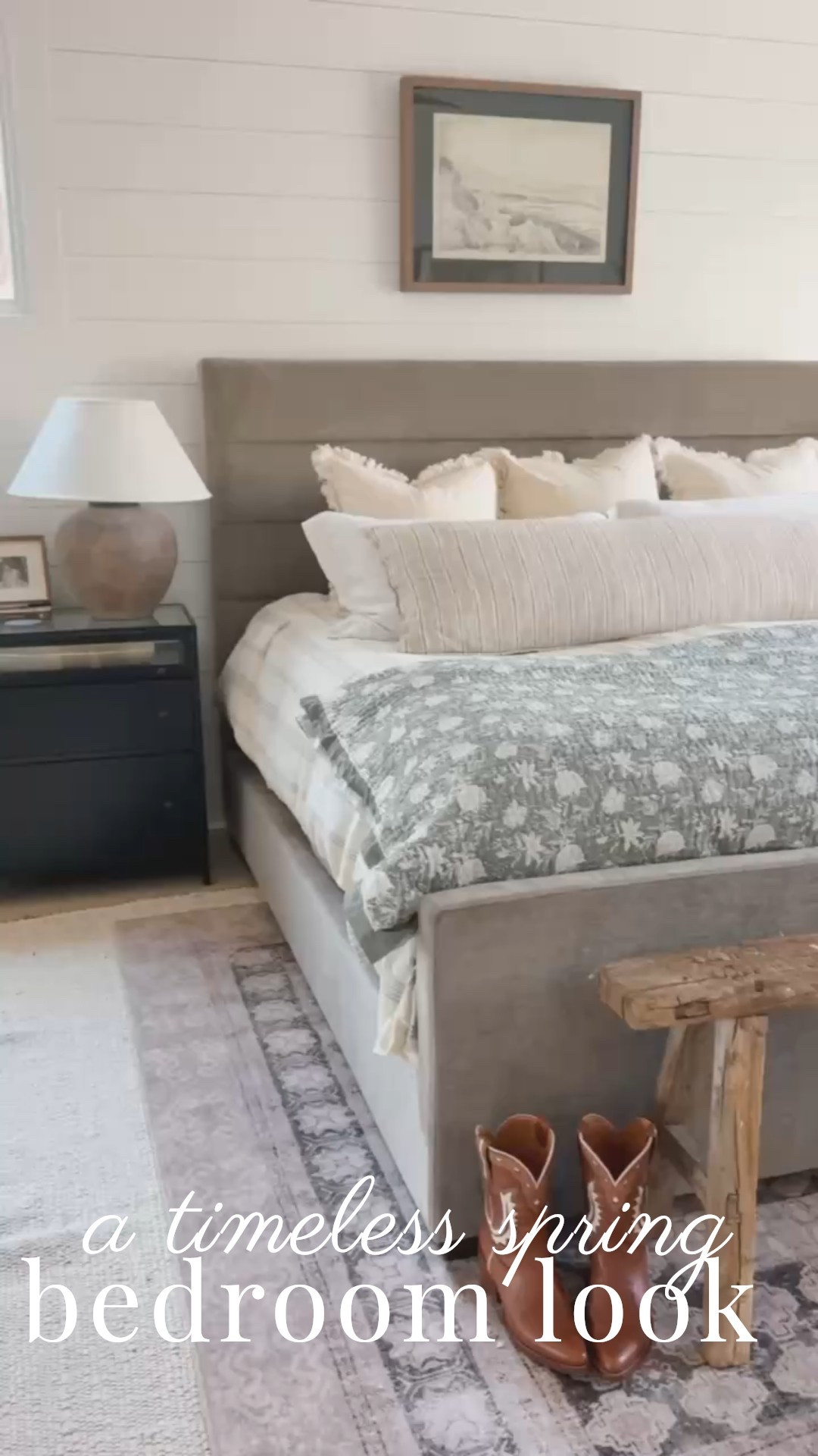 ✨ If your bedroom doesn’t feel like a retreat, it’s time for a refresh.
This spring-ready bed features soft neutral bedding, a layered pillow mix, a lightweight quilt with subtle pattern, and a warm upholstered frame that anchors the space. Paired with a ceramic table lamp, framed art, textured rug, and rustic bench, it’s the perfect balance of cozy and classic.

#porcheandco #springbedroominspo #modernclassicdesign #bedroomstylingideas #neutraldecor #layeredbeddinglook #cozybedroomvibes

Do you want to bring our dreamy Modern Classic style interior design into your own home? 🏡 You’re in luck! Reserve our Online Interior Design packages today -> https://porcheandco.com/edesign ✨ We can’t wait to work with you & design your home with #porcheandco


#LTKActive #LTKvlog #LTKSeasonal