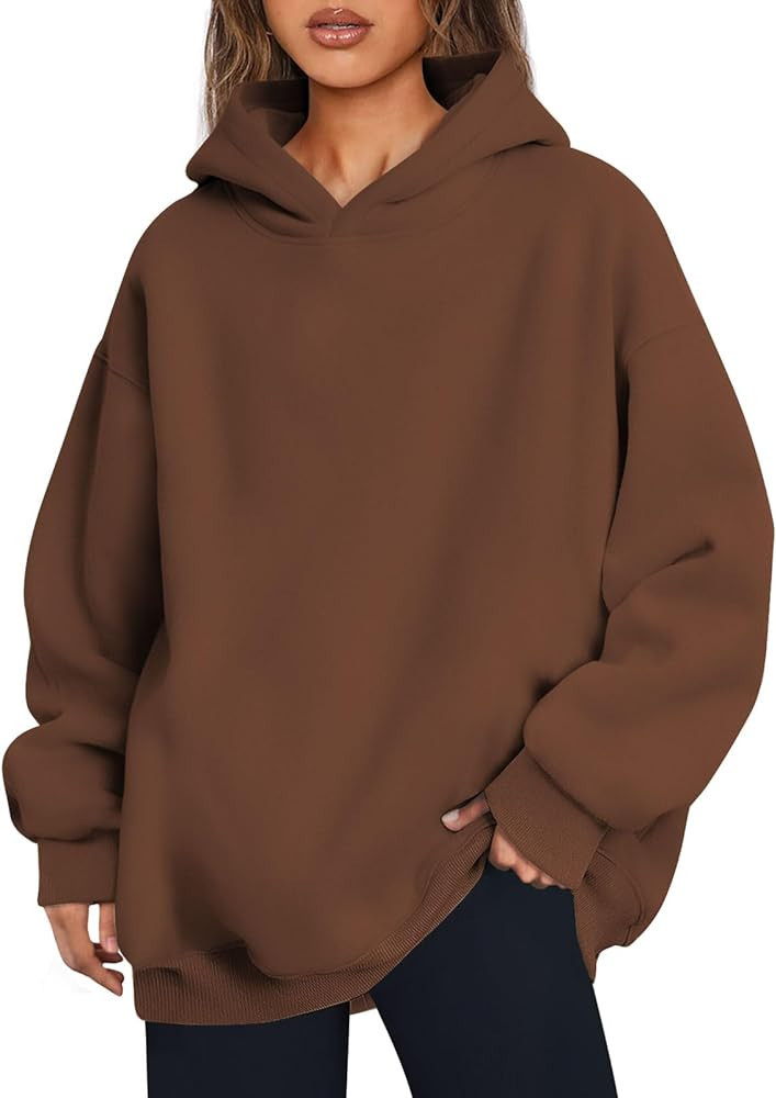 Trendy Queen Women's Oversized Hoodies Fleece Hooded Sweatshirts Comfy Casual Pullover Loose Ligh... | Amazon (US)