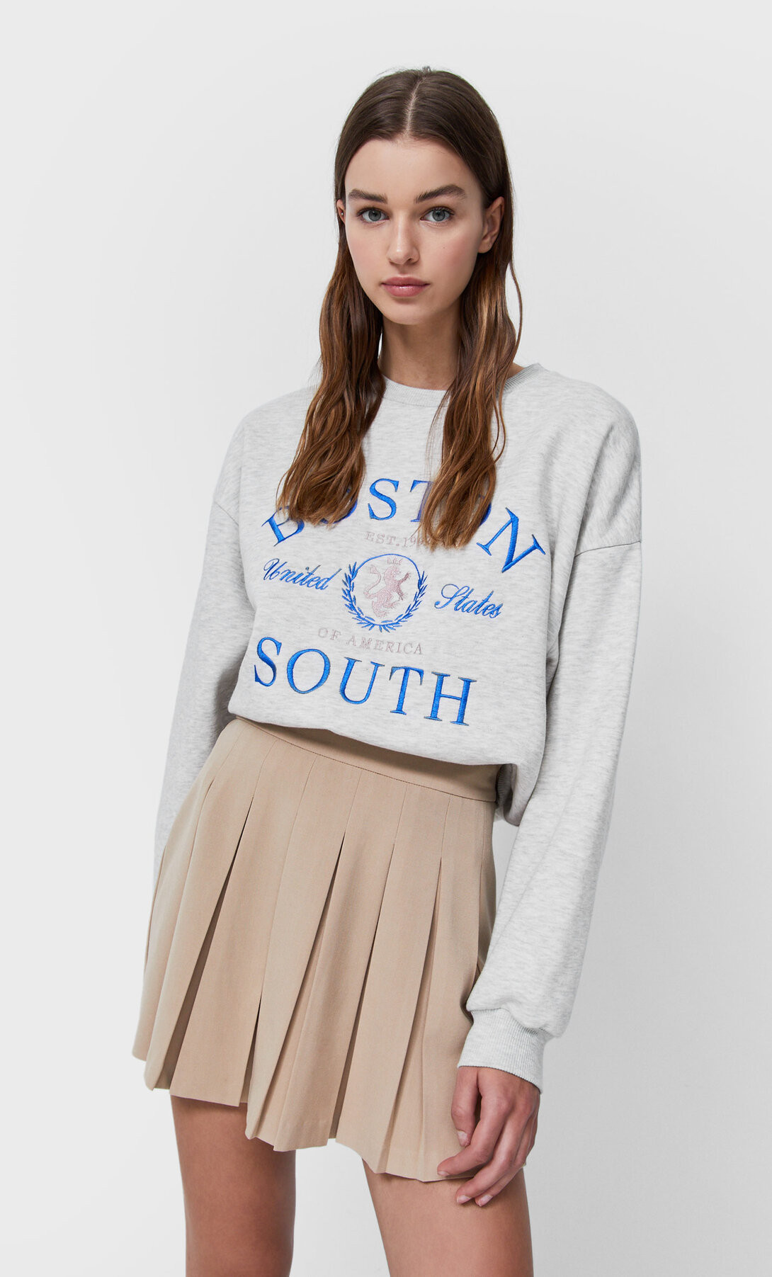 Pleated skirt - Women's fashion | Stradivarius United Kingdom | Stradivarius (UK)