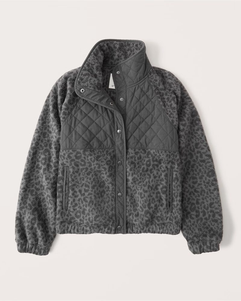 Quilted Snap-Up Jacket | Abercrombie & Fitch (US)