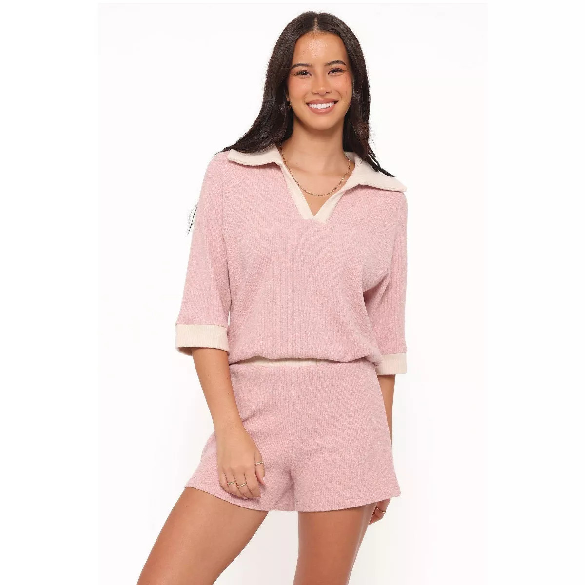 Greta Knitted Short Set - Pink XL | Target