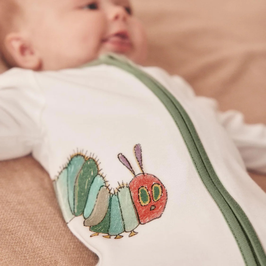 Very Hungry Caterpillar Clever Zip Baby Pajamas | Baby Mori (US)