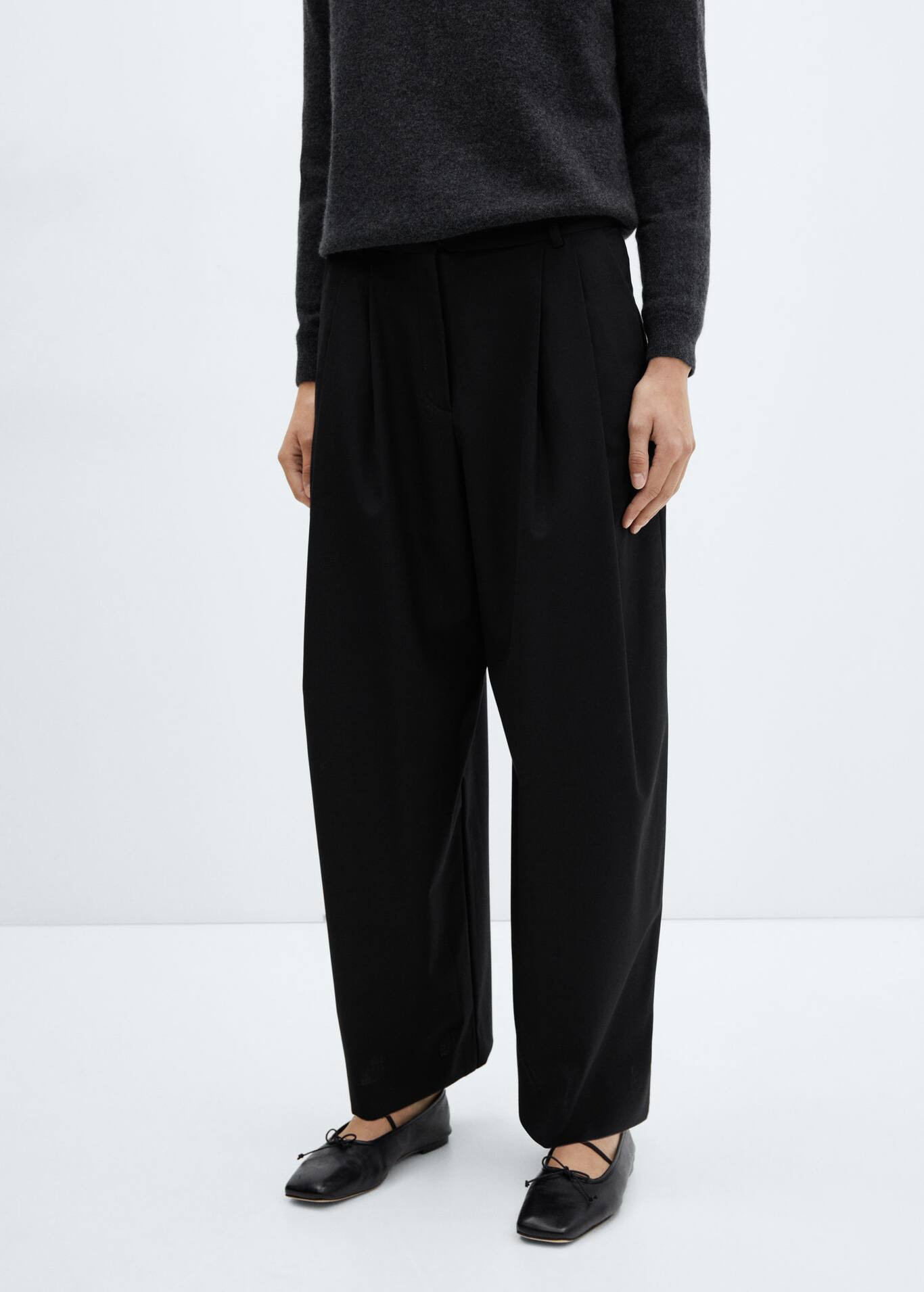 High-waist palazzo pants -  Women | Mango USA | MANGO (US)