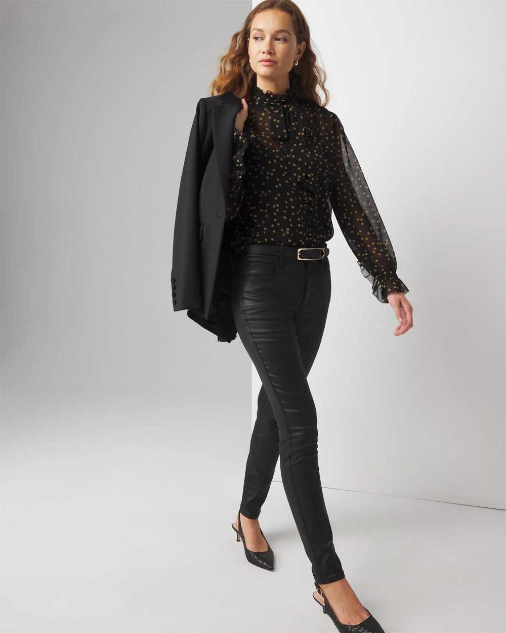 High-Rise Coated Skinny Jeans | White House Black Market