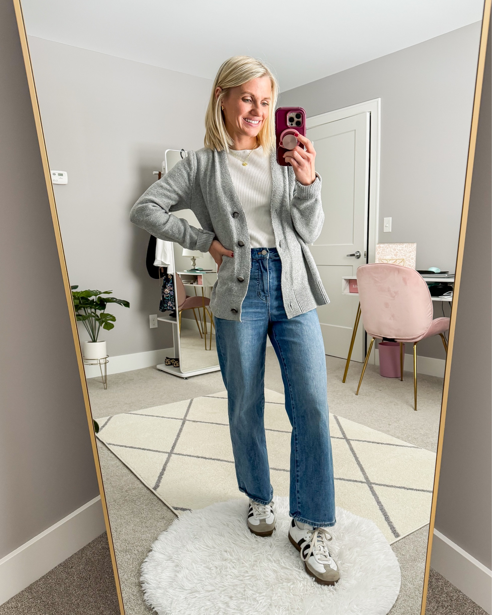What I wore this week! 
Cardigan- old, linked similar 
Too- small
Jeans- thrifted, brand is Madewell, linked similar options


#LTKOver40 #LTKStyleTip #LTKPetite