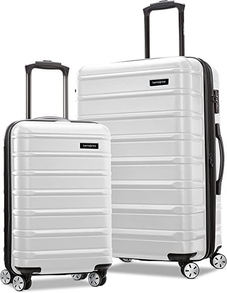 Samsonite Omni 2 Hardside Expandable Luggage with Spinners, Birch White, 2-Piece Set (20/24) | Amazon (US)