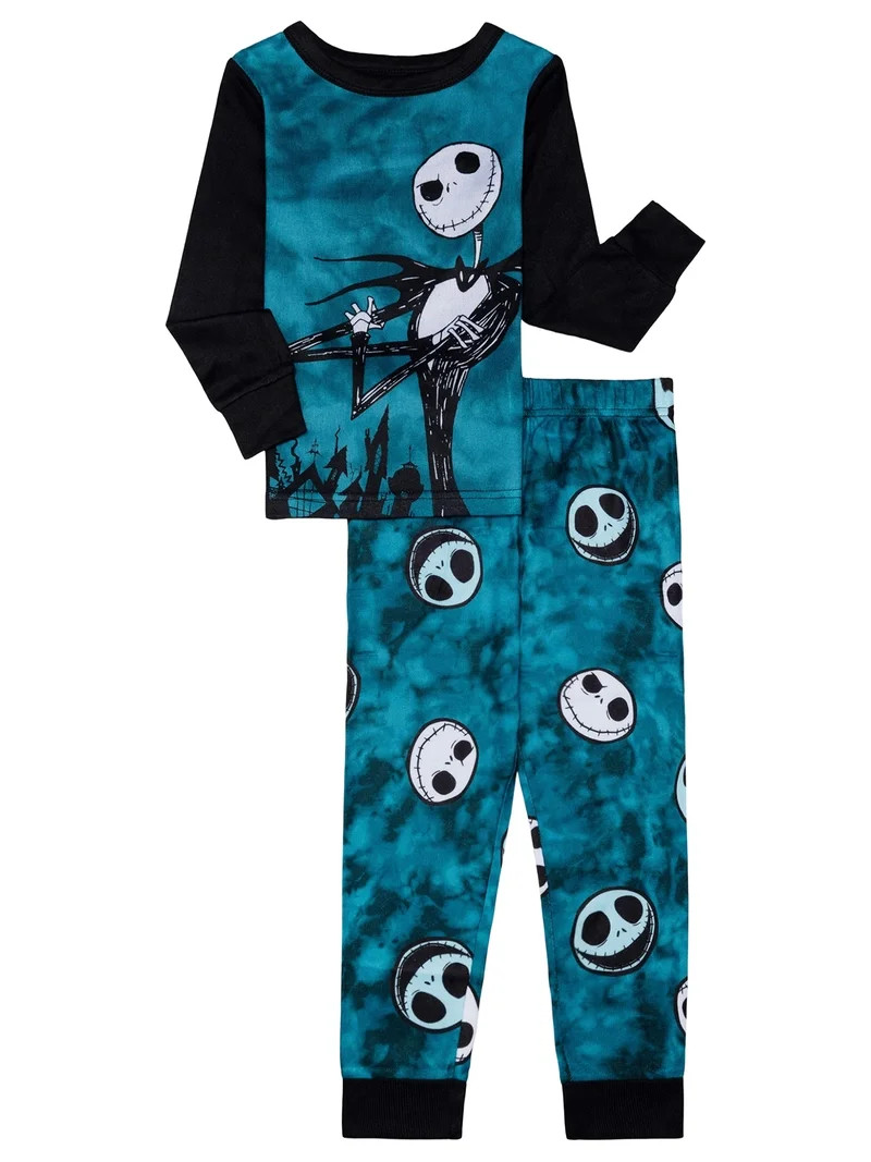 Nightmare Before Christomas Boys Halloween Tight Fit Long Sleeve Top and Pant Pajama Set, 2-Piece... | Walmart (US)