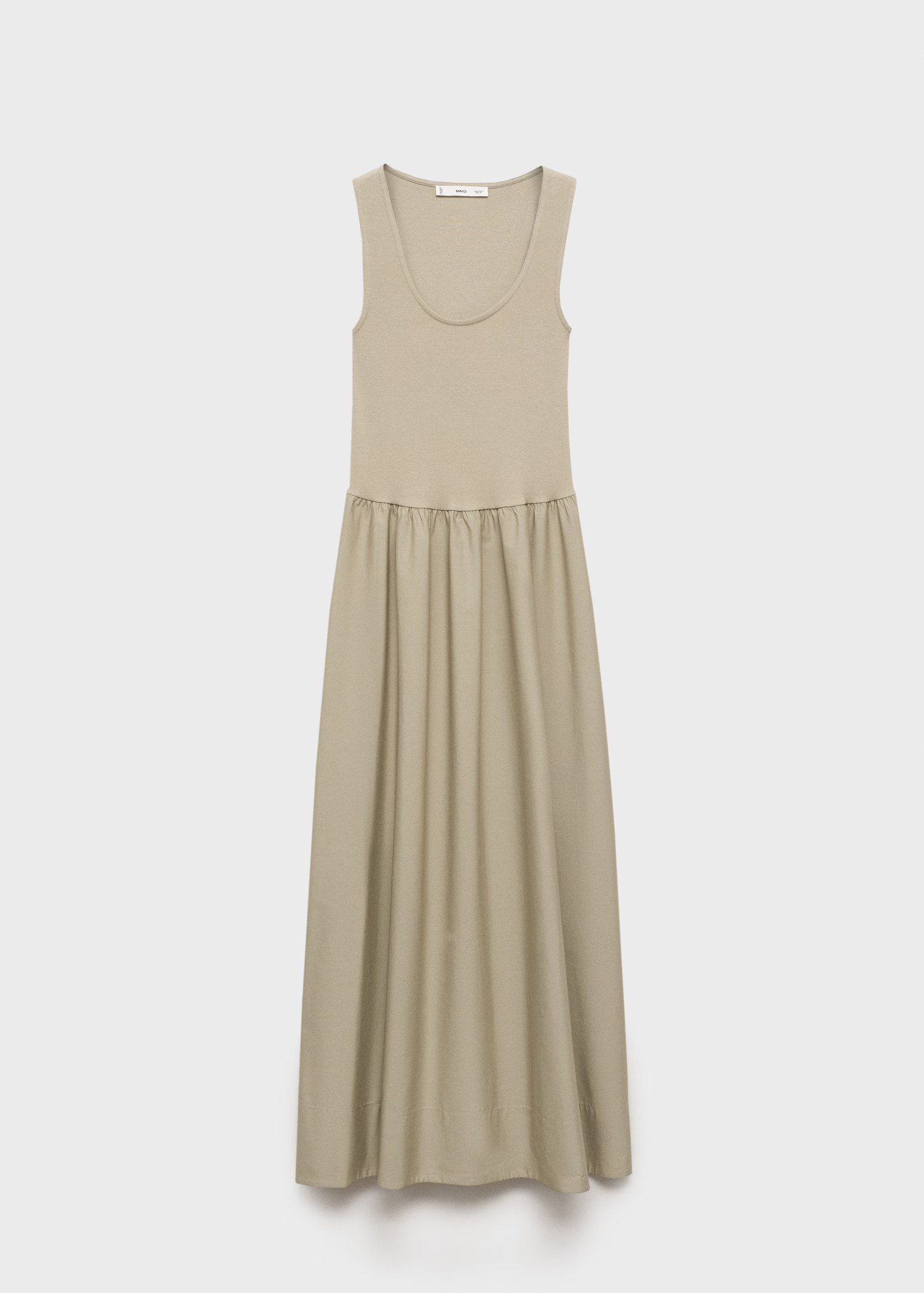 Flared dress in combined fabric - Women | MANGO USA | Mango (US/MX/AU)