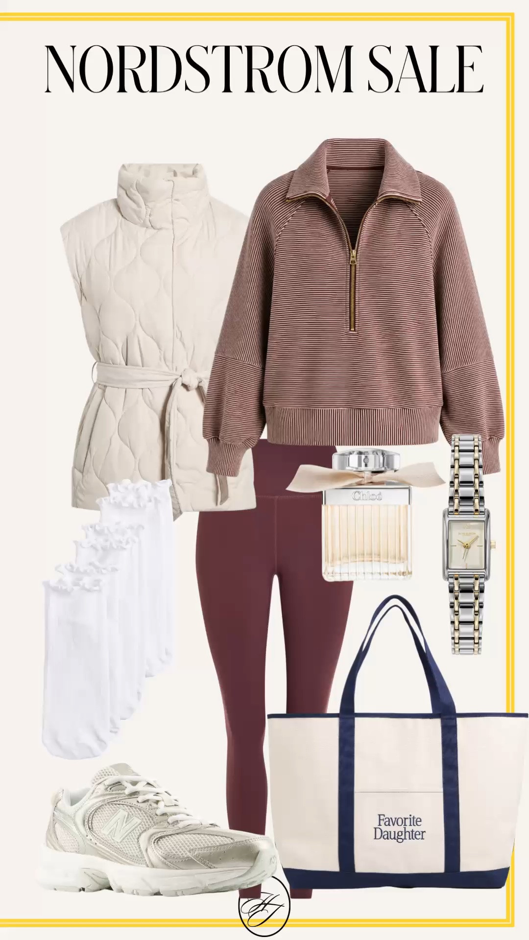 Activewear + Quilted Vest

This is the ultimate fall athleisure outfit for moms on the go. Layer a quilted vest over a cozy half-zip with leggings for an easy look you'll reach for during school drop-offs, walks, weekend errands, and travel days.

fall athleisure, leggings outfit, quilted vest outfit, casual mom outfit, activewear style, travel outfit, Nordstrom Anniversary Sale, everyday fall fashion