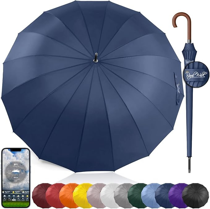 Royal Walk Windproof Large Umbrella for Rain 54 Inch Automatic Open for 2 Persons Wind Resistant ... | Amazon (US)