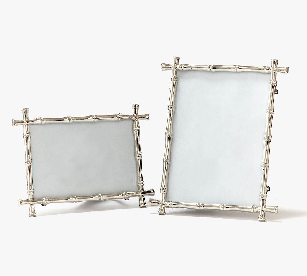 Silver Bamboo Frames - Set of 2 | Pottery Barn (US)