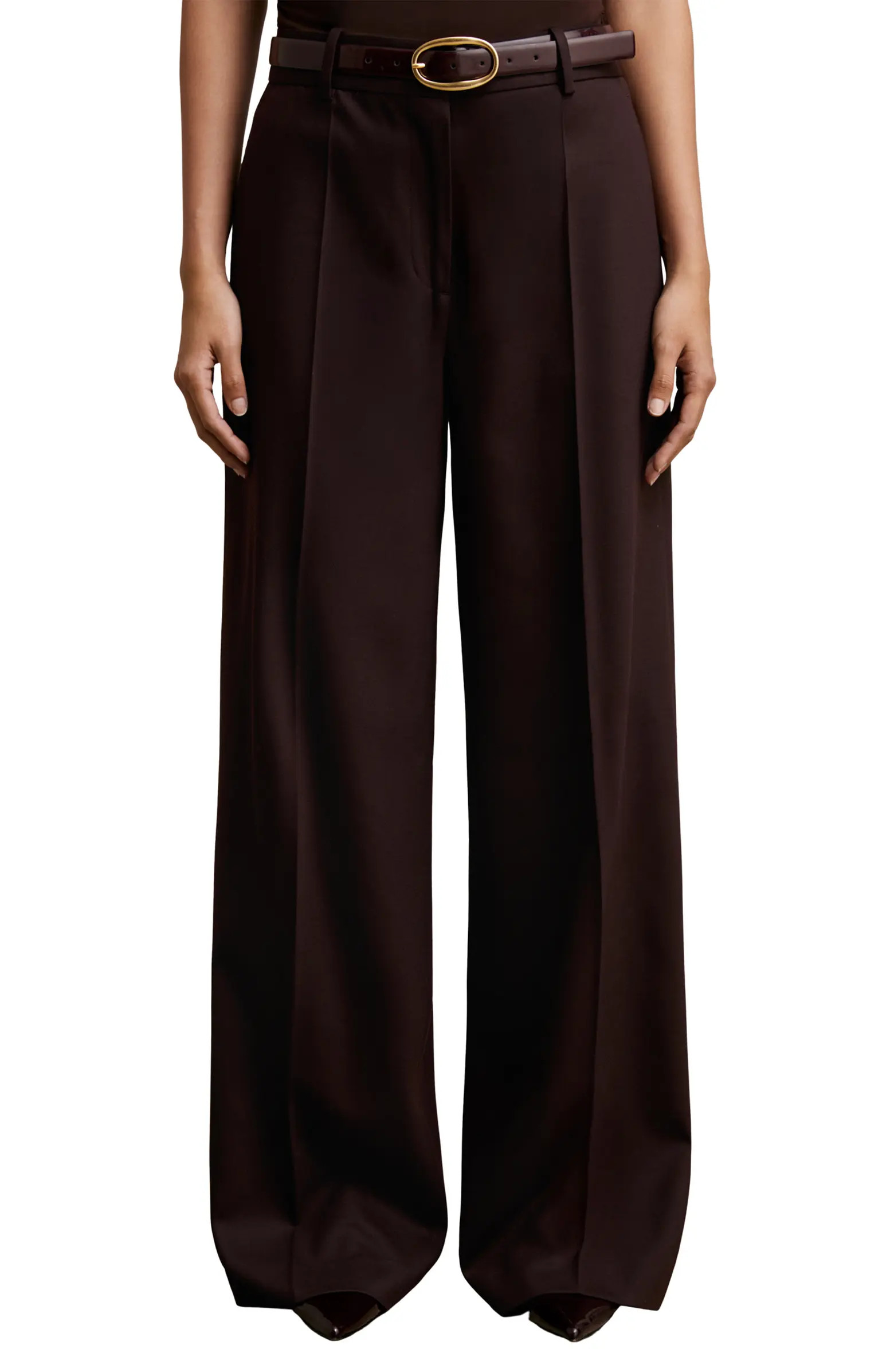 Solene Wool Blend Wide Leg Pants | Nordstrom