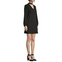 Scoop Blouson Sleeve Keyhole Mini Dress Dot Print Women's | Walmart (US)