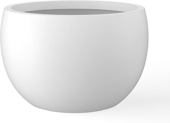 Kante 15.7" Dia Round Concrete Planter, Outdoor/Indoor Large Bowl Plant Pots with Drainage Hole a... | Amazon (US)