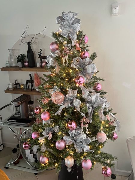 Christmas decor for my first tree! #pink #silver #colorscheme #holidaydecor #christmastime

#LTKSeasonal #LTKHoliday