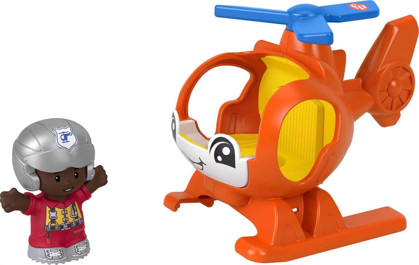 Fisher-Price Little People Helicopter Toy & Pilot Figure Set for Toddlers, 2 Pieces | Walmart (US)