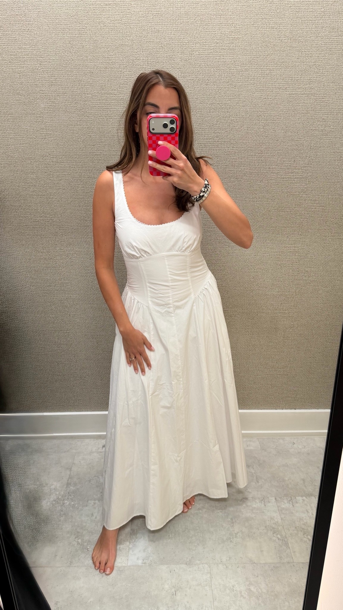 White bra free midi dress
Tummy friendly

#LTKMothersDay #LTKootd
