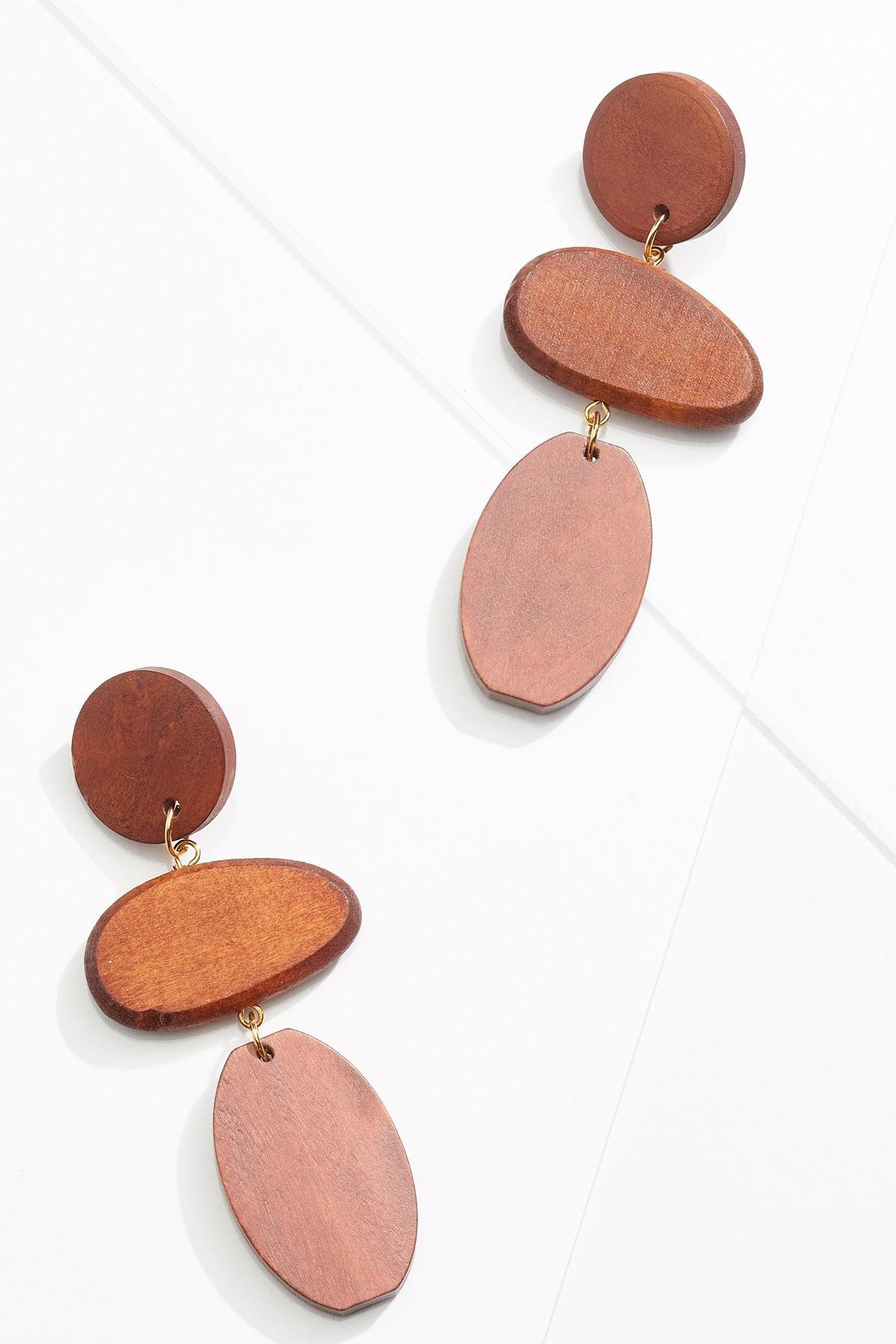 Clip-On Wood Earrings | Cato Fashions