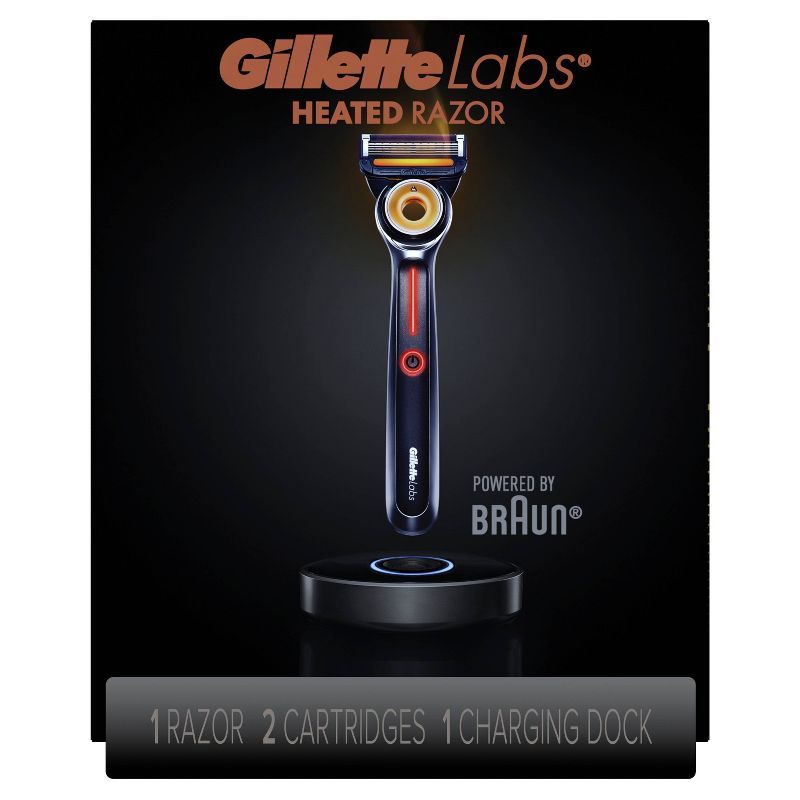 Gillette Labs Heated Razor with 2 Razor Blade Refills & Charging Dock Starter Kit - 4ct | Target
