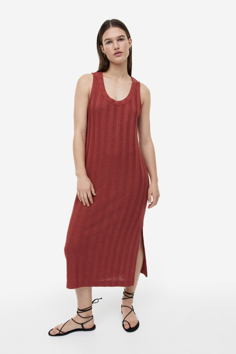 Rib-knit Dress - Red - Ladies | H&M US | H&M (US + CA)