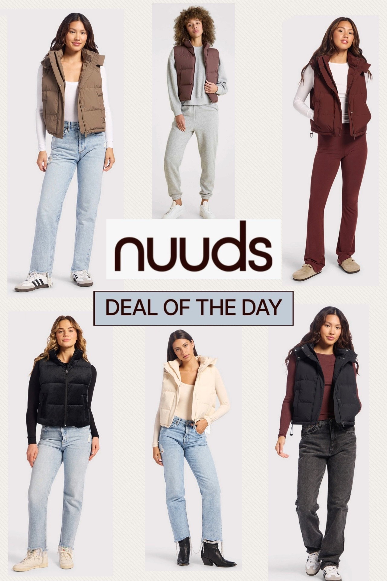 Nuuds puffer vests are 50% off today only! 

#LTKSeasonal #LTKSaleAlert #LTKHoliday