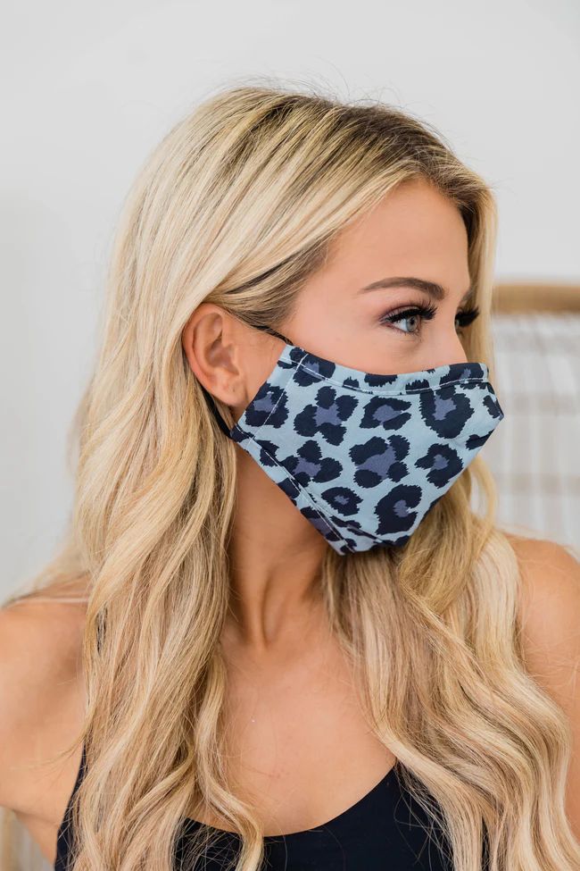 Effortless Style Animal Print Face Mask Grey FINAL SALE | Pink Lily