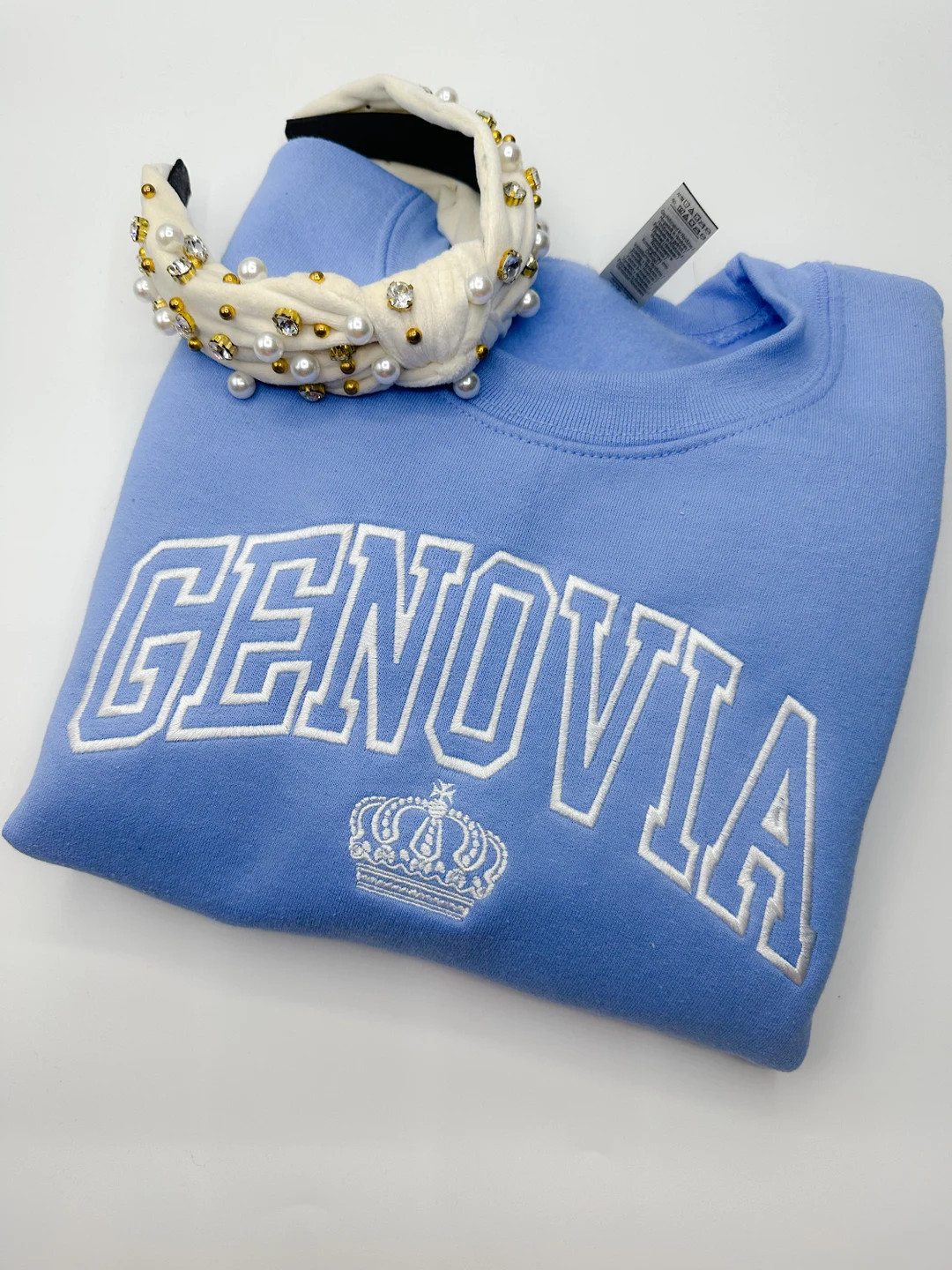 Genovia Varsity Embroidered Sweatshirt Princess Diaries Shirt Disneyland Princess Embroidered Cre... | Etsy (US)